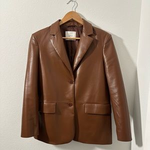Aritzia Faux Leather Blazer